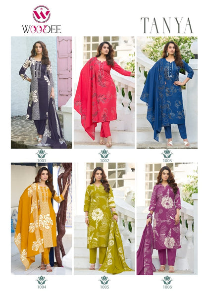 Tanya Woodee Viscose Readymade Pant Style Suits Wholesaler Gujarat
