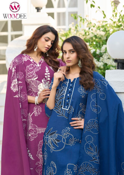 Tanya Woodee Viscose Readymade Pant Style Suits Wholesaler Gujarat