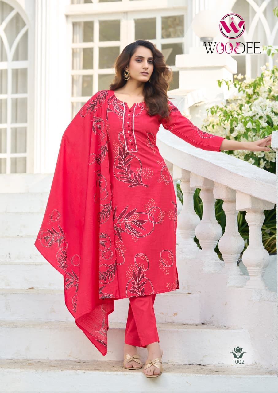 Tanya Woodee Viscose Readymade Pant Style Suits Wholesaler Gujarat