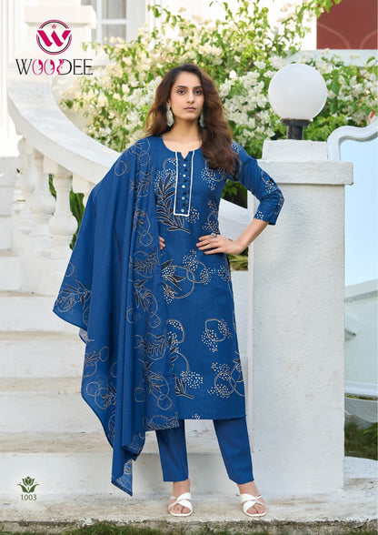 Tanya Woodee Viscose Readymade Pant Style Suits Wholesaler Gujarat