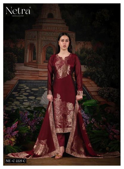 Tanyra Vol 2 Netra Woven Silk Pant Style Suits Wholesaler Ahmedabad