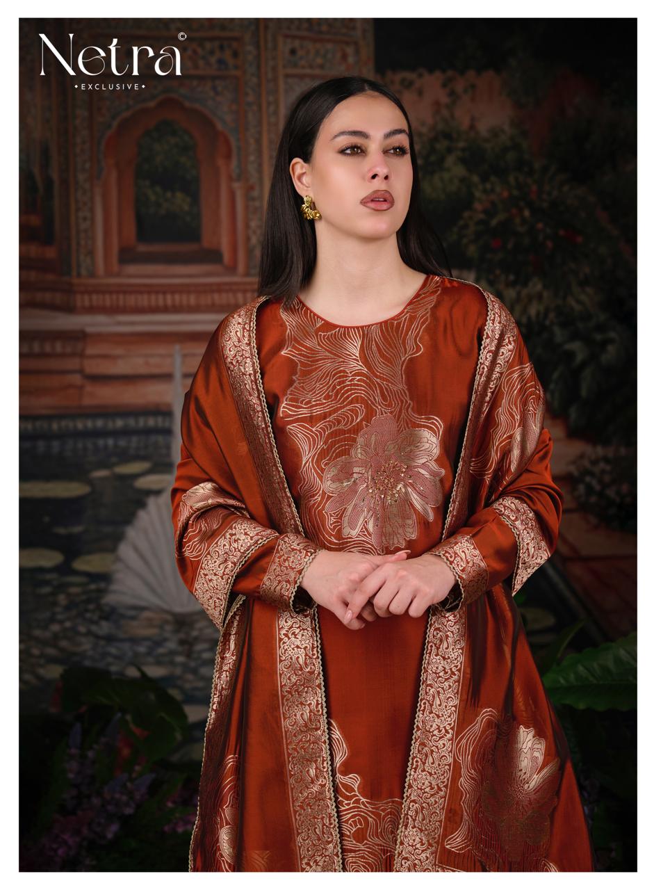 Tanyra Vol 2 Netra Woven Silk Pant Style Suits Wholesaler Ahmedabad