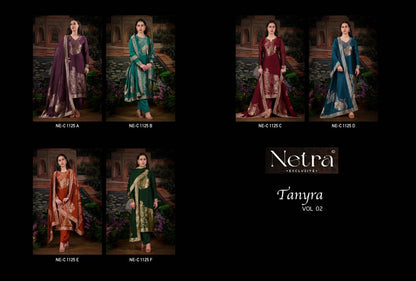 Tanyra Vol 2 Netra Woven Silk Pant Style Suits Wholesaler Ahmedabad