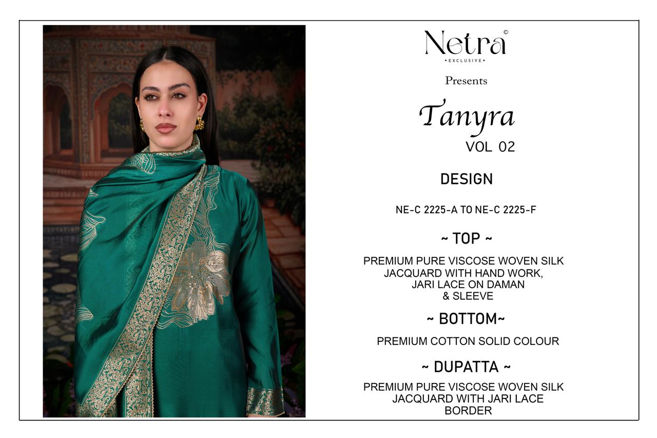 Tanyra Vol 2 Netra Woven Silk Pant Style Suits Wholesaler Ahmedabad