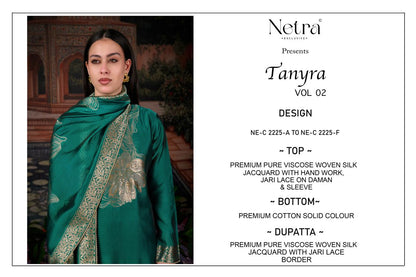 Tanyra Vol 2 Netra Woven Silk Pant Style Suits Wholesaler Ahmedabad