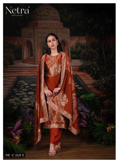 Tanyra Vol 2 Netra Woven Silk Pant Style Suits Wholesaler Ahmedabad