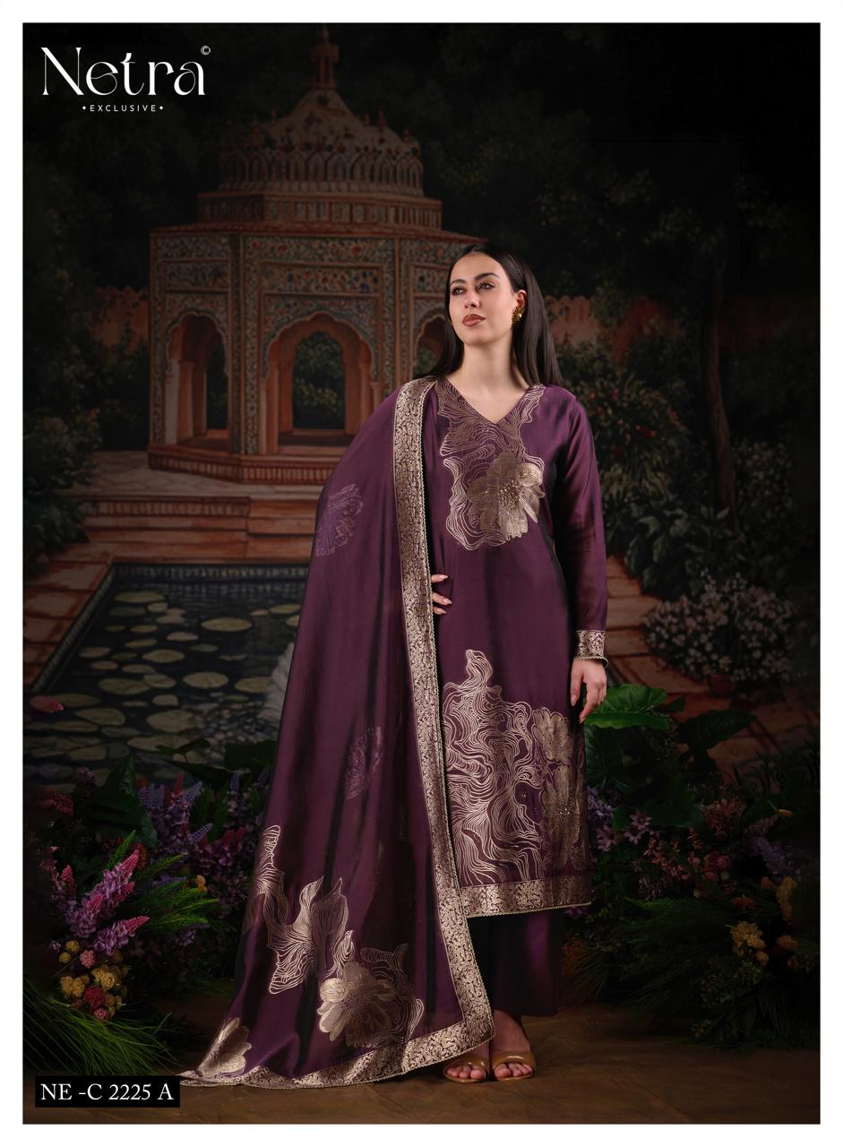 Tanyra Vol 2 Netra Woven Silk Pant Style Suits Wholesaler Ahmedabad