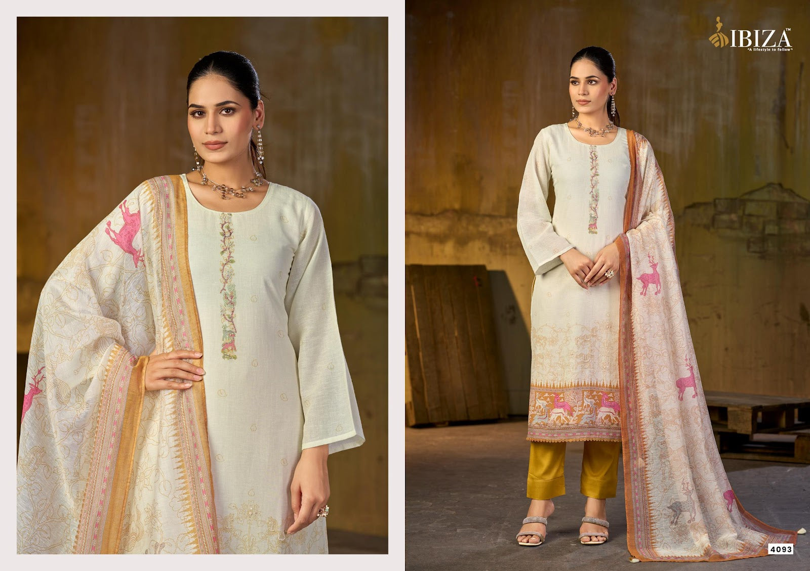 Tanzeela Ibiza Lilen Pant Style Suits Wholesaler Gujarat