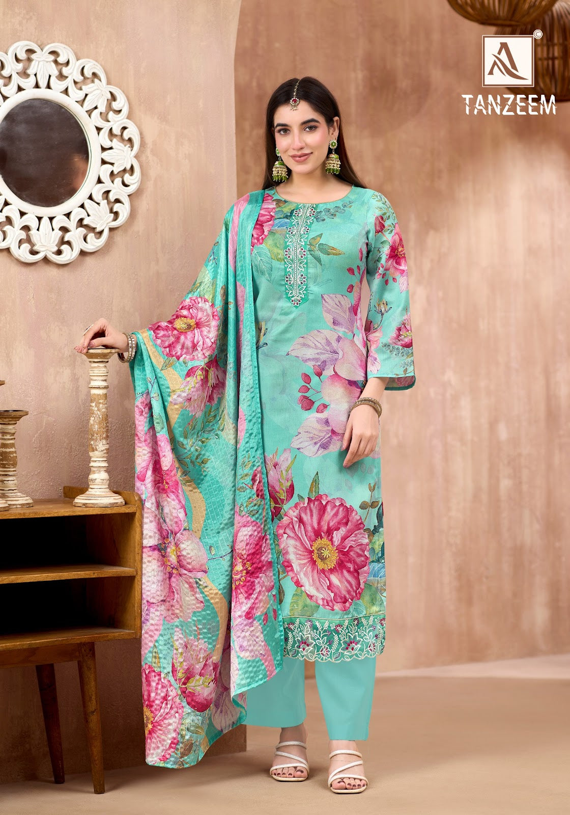 Tanzeem Alok Zam Cotton Karachi Salwar Suits Wholesale Price