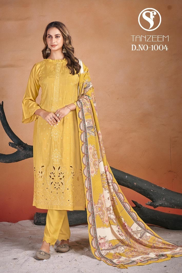 Tanzeem Sweety Fashion Viscose Muslin Pant Style Suits Wholesaler India