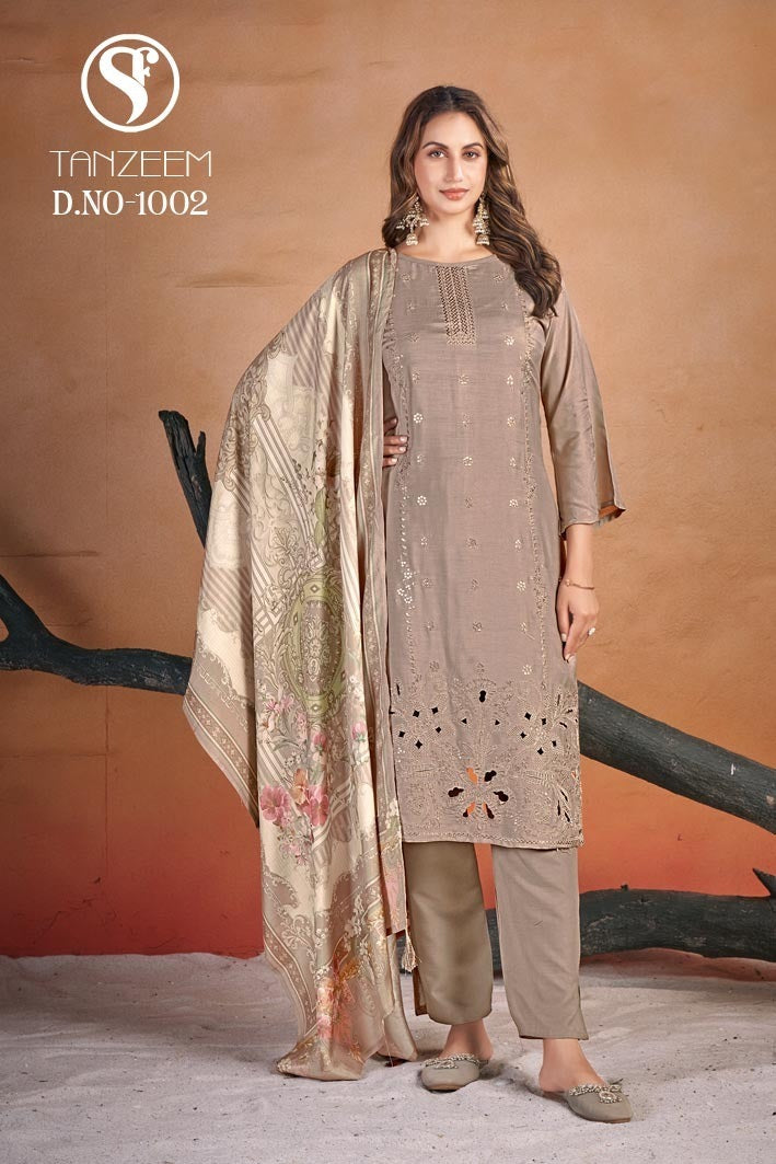 Tanzeem Sweety Fashion Viscose Muslin Pant Style Suits Wholesaler India