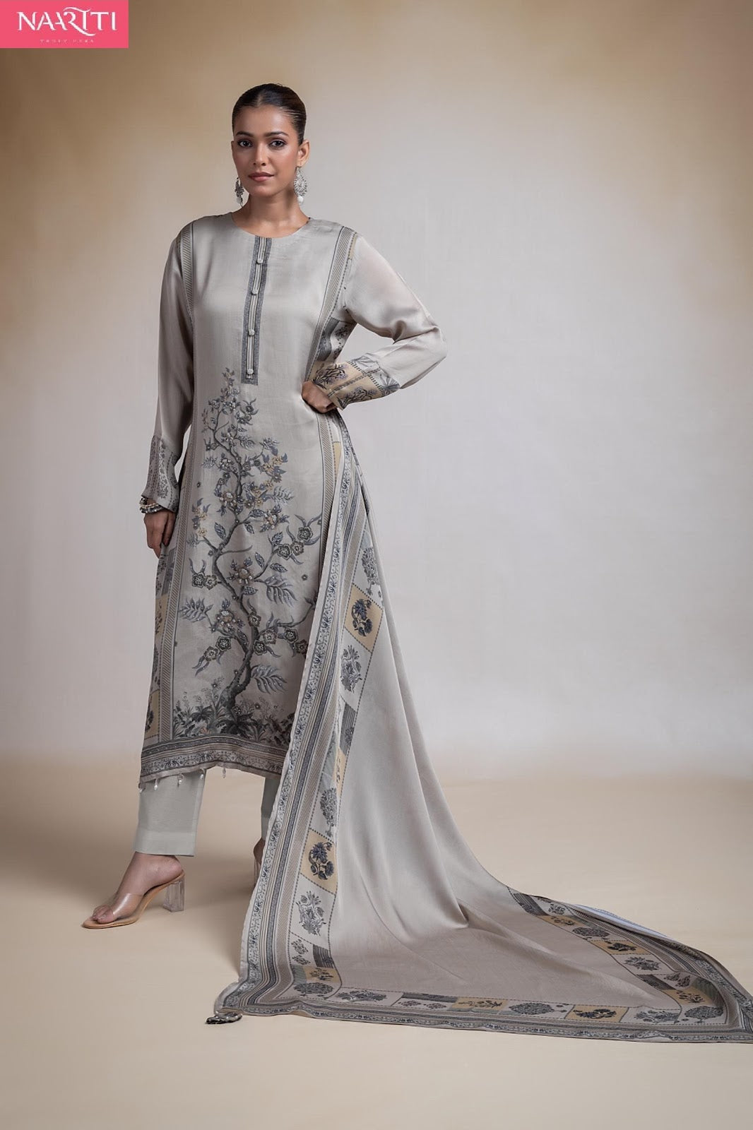 Tapis Naariti Organza Pant Style Suits Manufacturer Gujarat