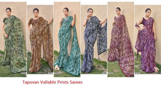 Tapovan Vallabhi Prints Georgette Sarees Exporter Ahmedabad
