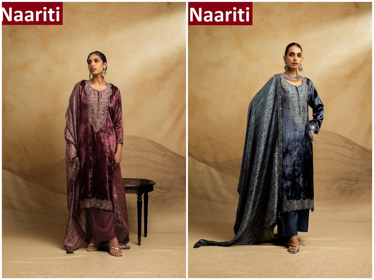 Tapshiki Naariti Velvet Suits Manufacturer India