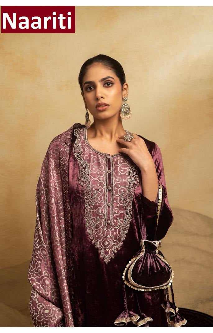 Tapshiki Naariti Velvet Suits Manufacturer India