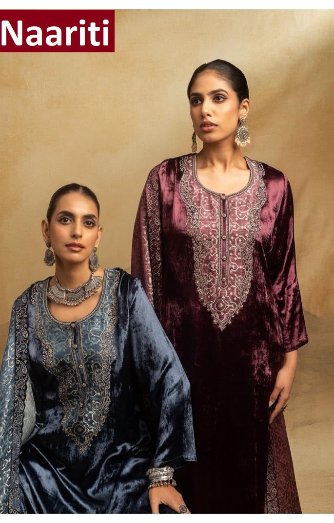 Tapshiki Naariti Velvet Suits Manufacturer India