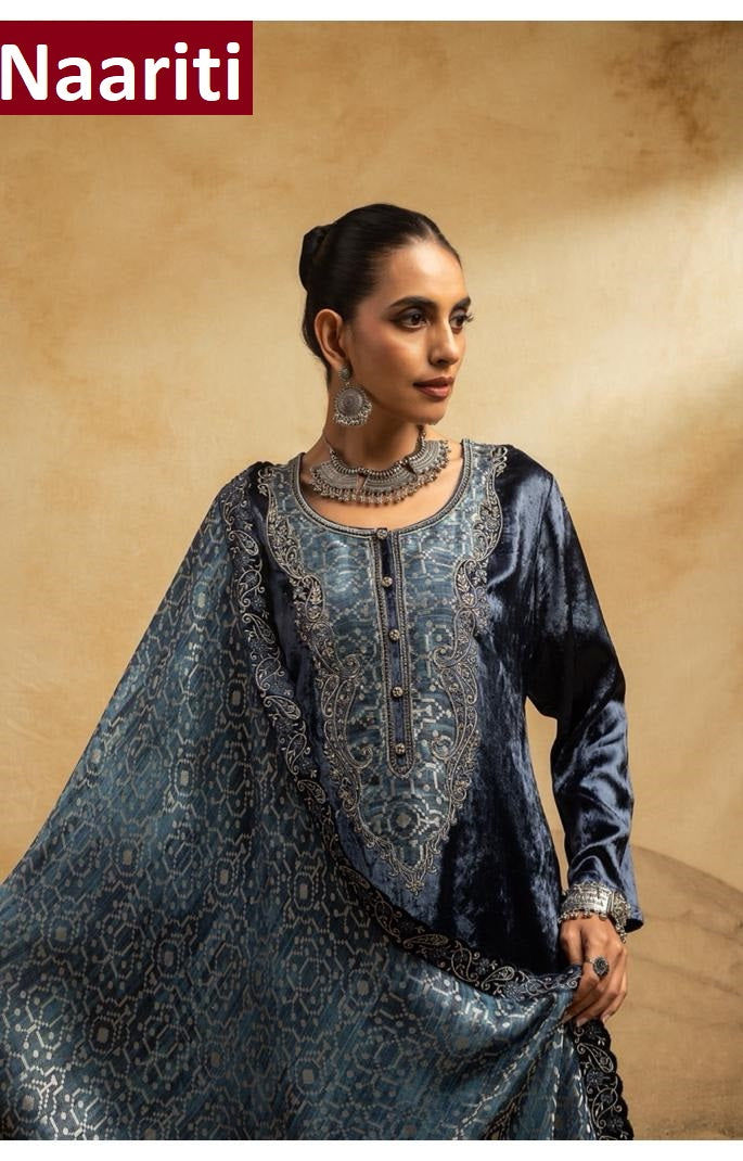 Tapshiki Naariti Velvet Suits Manufacturer India