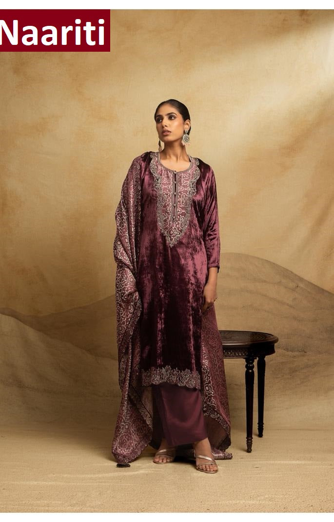 Tapshiki Naariti Velvet Suits Manufacturer India