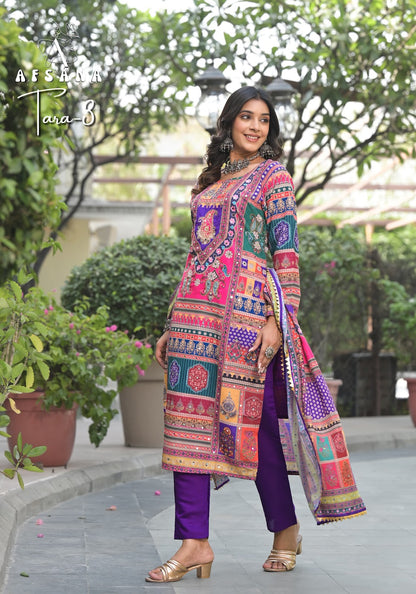 Tara 3 Afsana Muslin Karachi Readymade Suits Supplier Gujarat