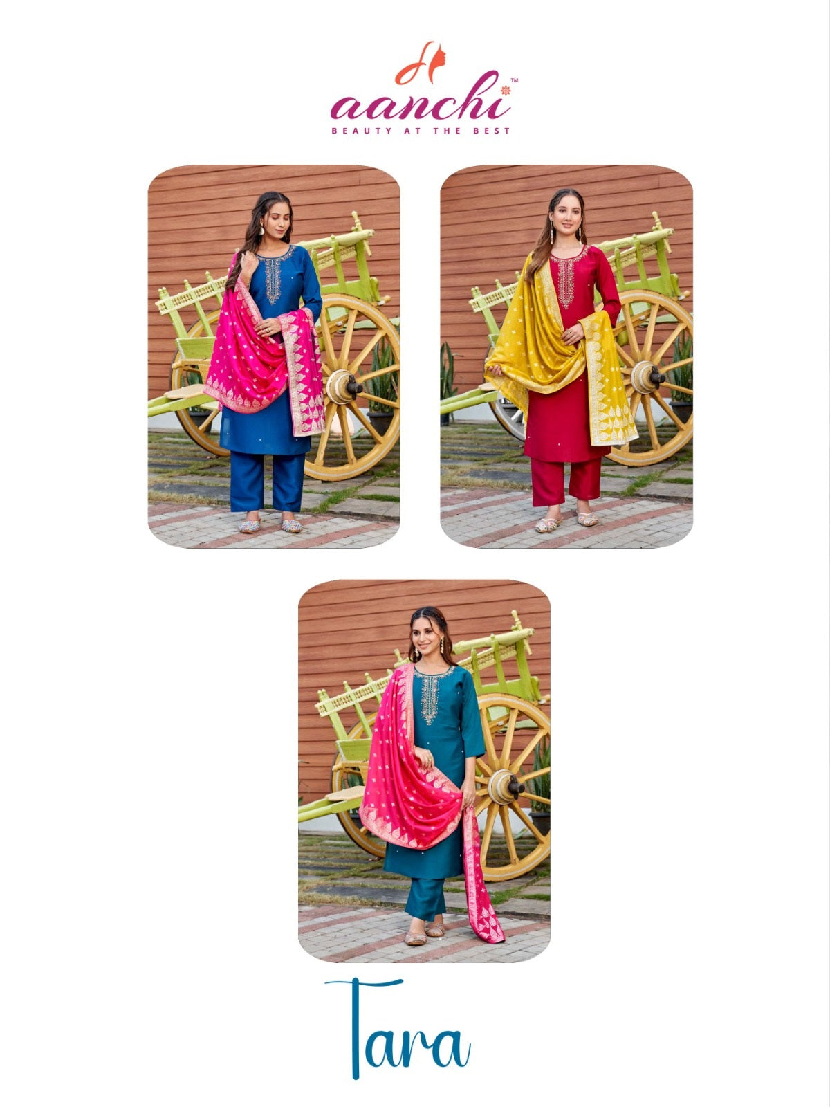 Tara Aanchi Barsana Silk Readymade Pant Style Suits Wholesale Price