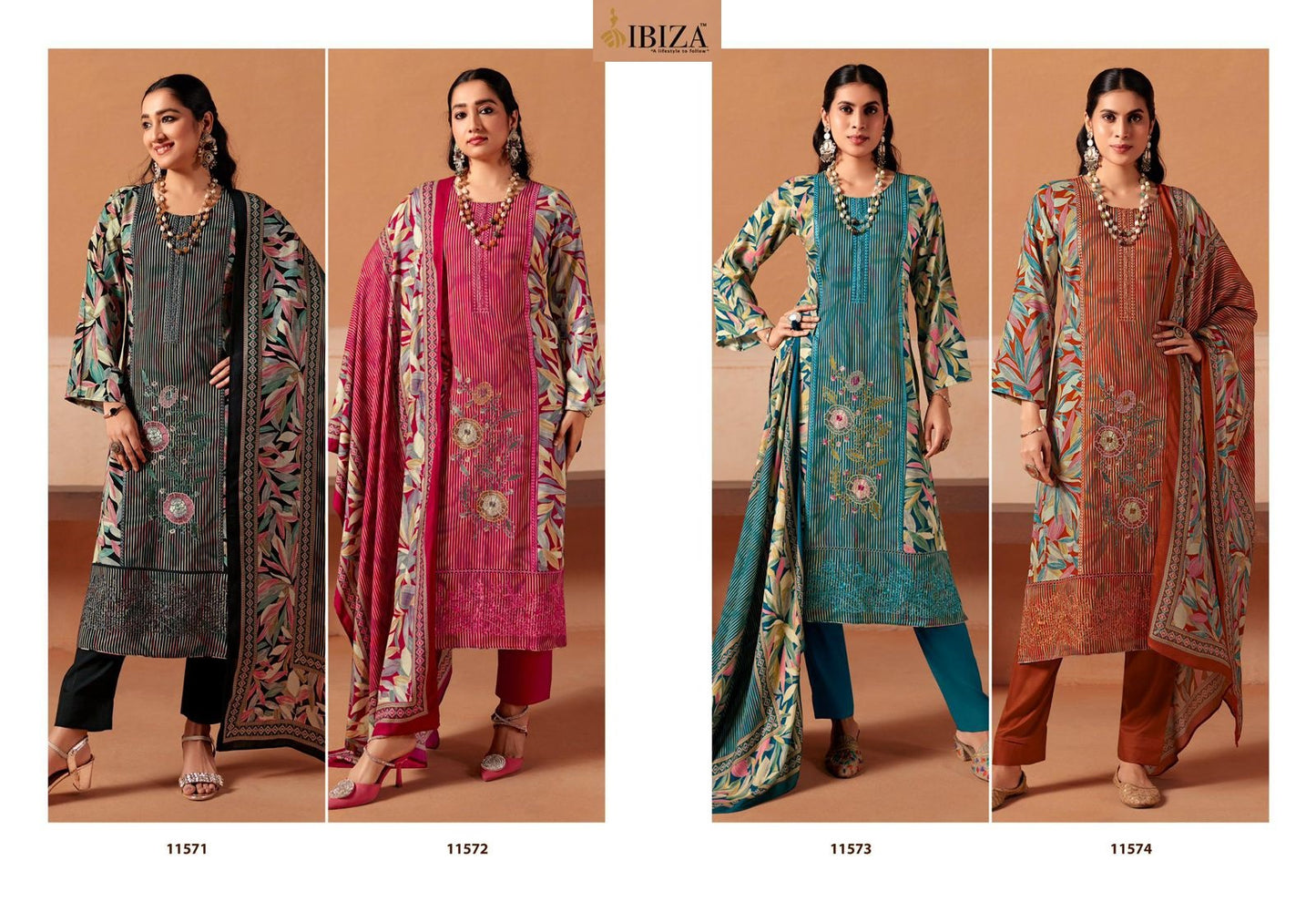 Tara Ibiza Pashmina Suits Supplier Ahmedabad