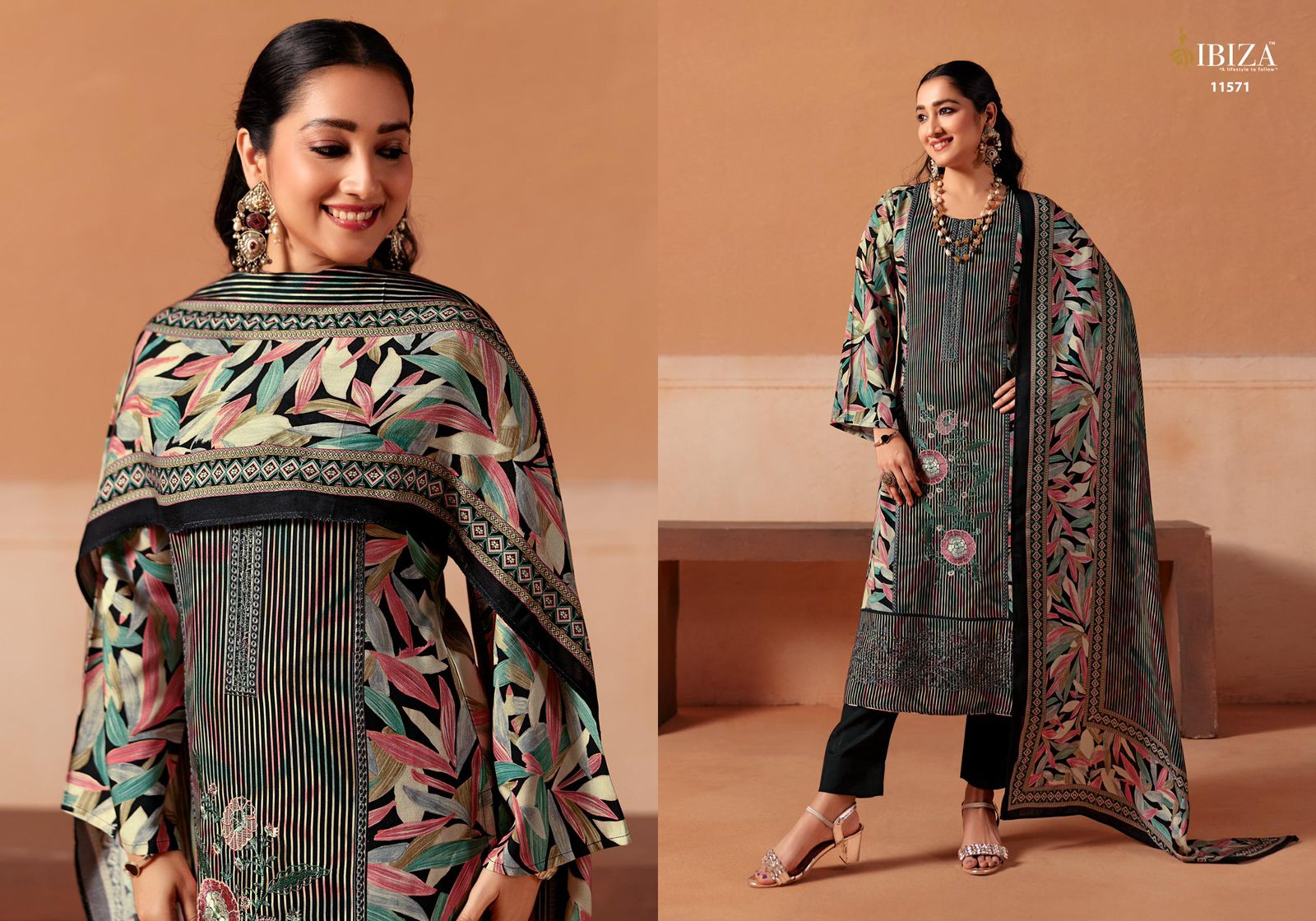 Tara Ibiza Pashmina Suits Supplier Ahmedabad