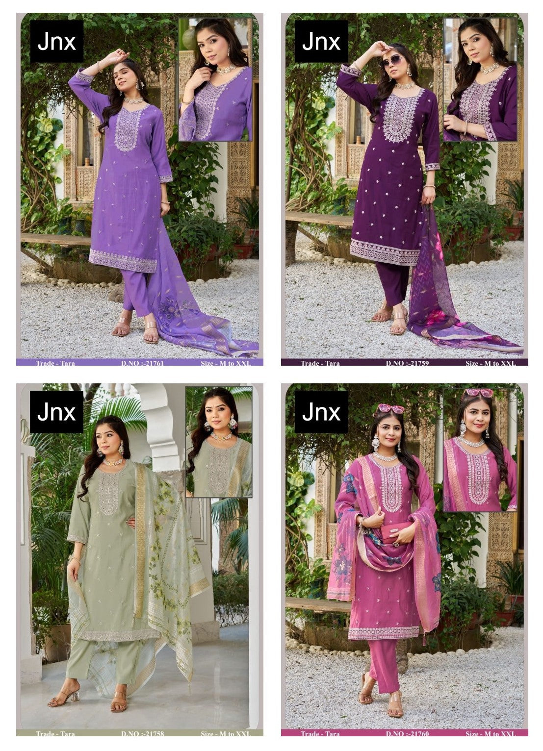 Tara Jnx Vatican Readymade Pant Style Suits Wholesaler India
