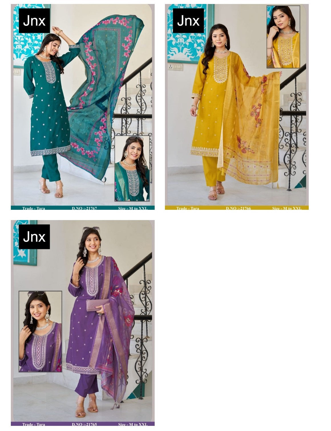 Tara Jnx Vatican Readymade Pant Style Suits Wholesaler India