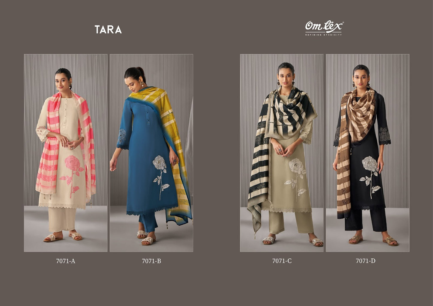 Tara Omtex Lawn Pant Style Suits Supplier Gujarat
