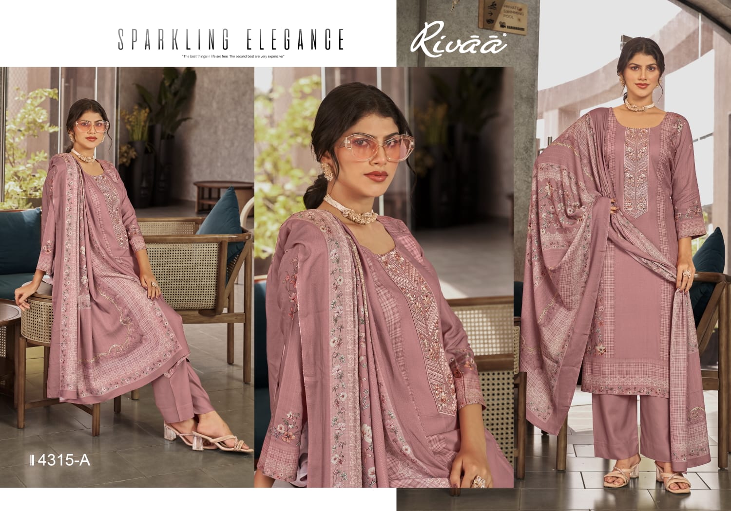 Tara Rivaa Pashmina Suits Wholesale Price