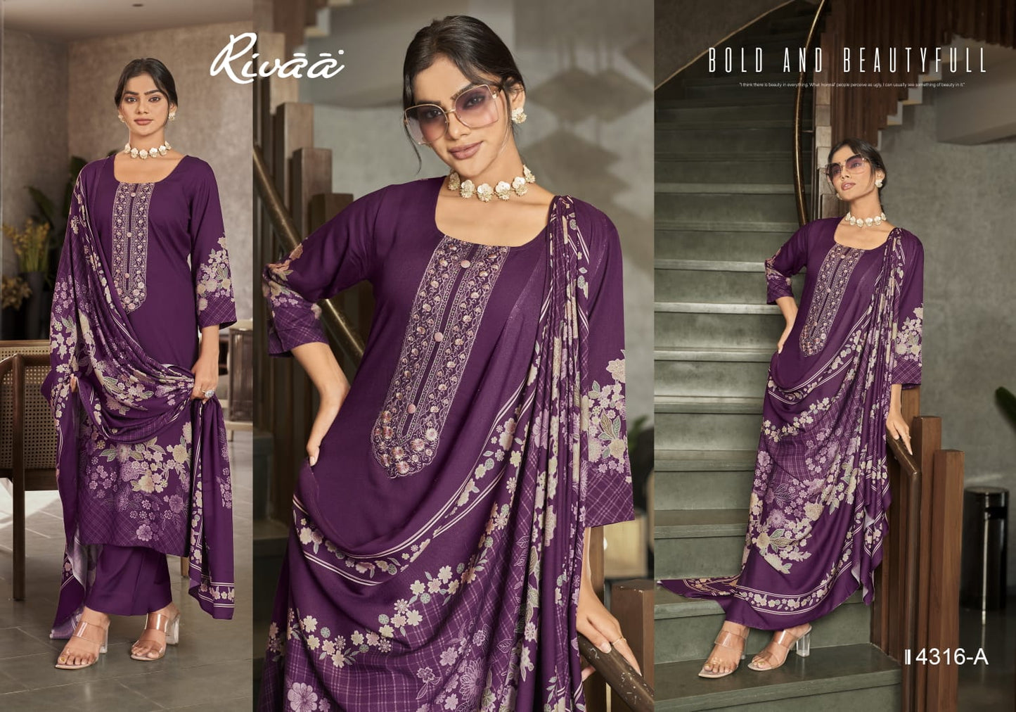 Tara Rivaa Pashmina Suits Wholesale Price
