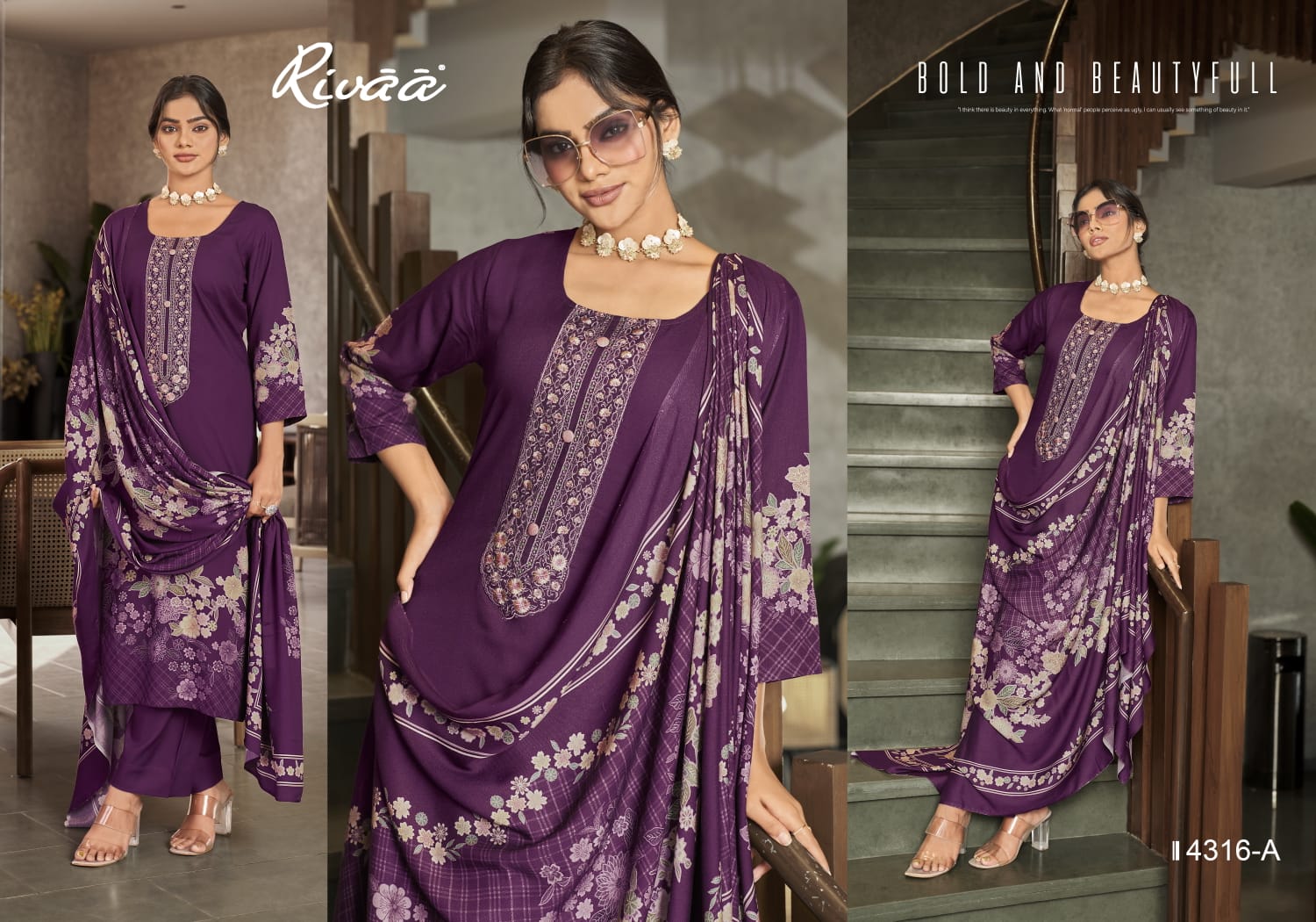 Tara Rivaa Pashmina Suits Wholesale Price