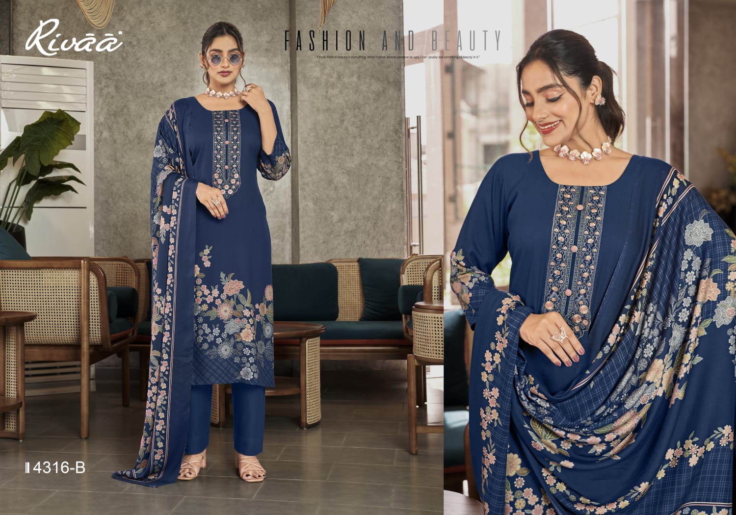 Tara Rivaa Pashmina Suits Wholesale Price