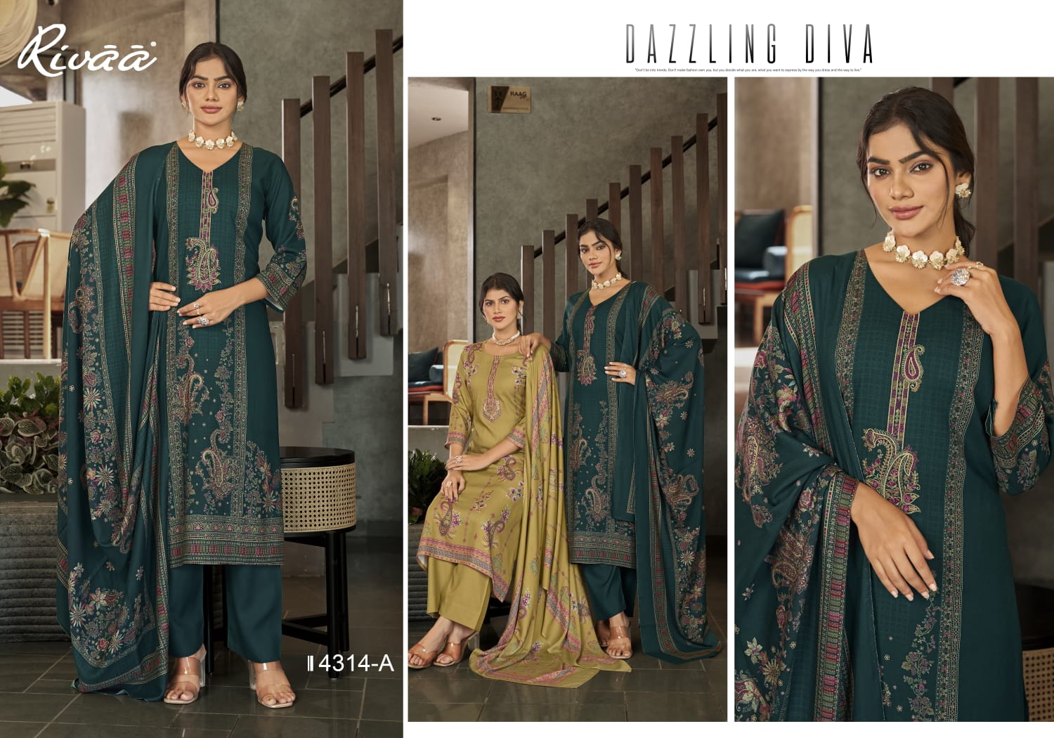 Tara Rivaa Pashmina Suits Wholesale Price