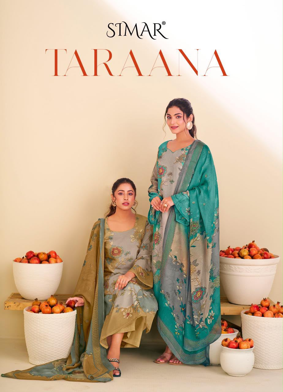 Taraana Organza Simar Pant Style Suits Exporter