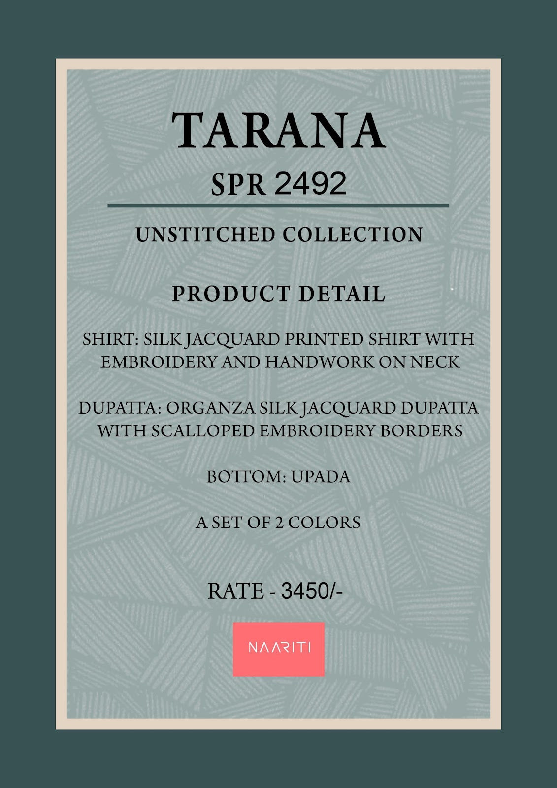 Tarana Naariti Pant Style Suits Wholesaler India