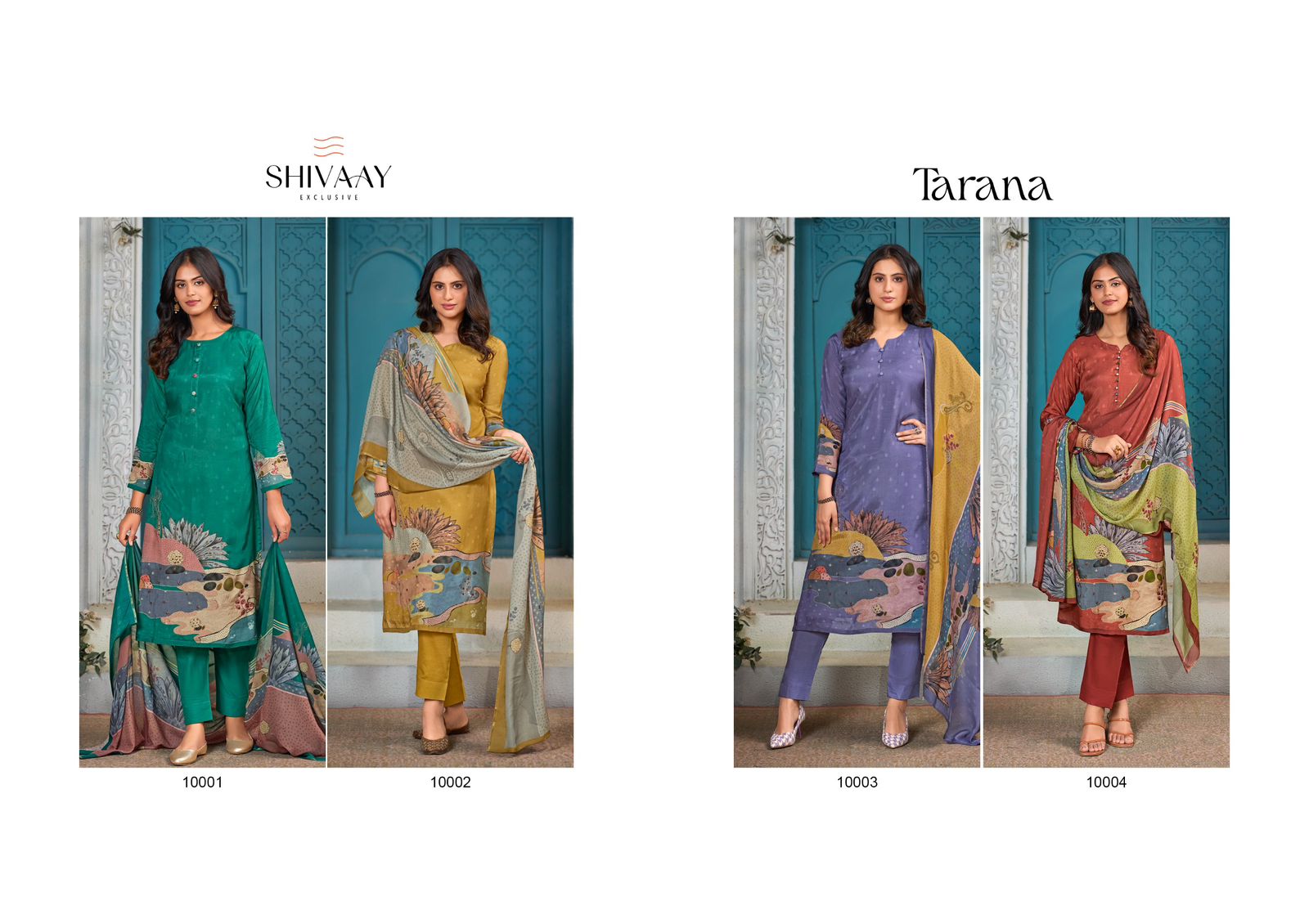 Tarana Shivaay Viscose Muslin Pant Style Suits Manufacturer Gujarat