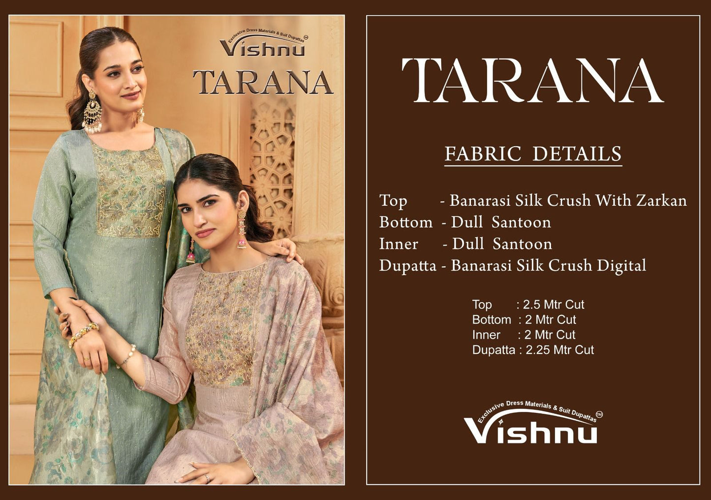 Tarana Vishnu Impex Silk Pant Style Suits Manufacturer Ahmedabad