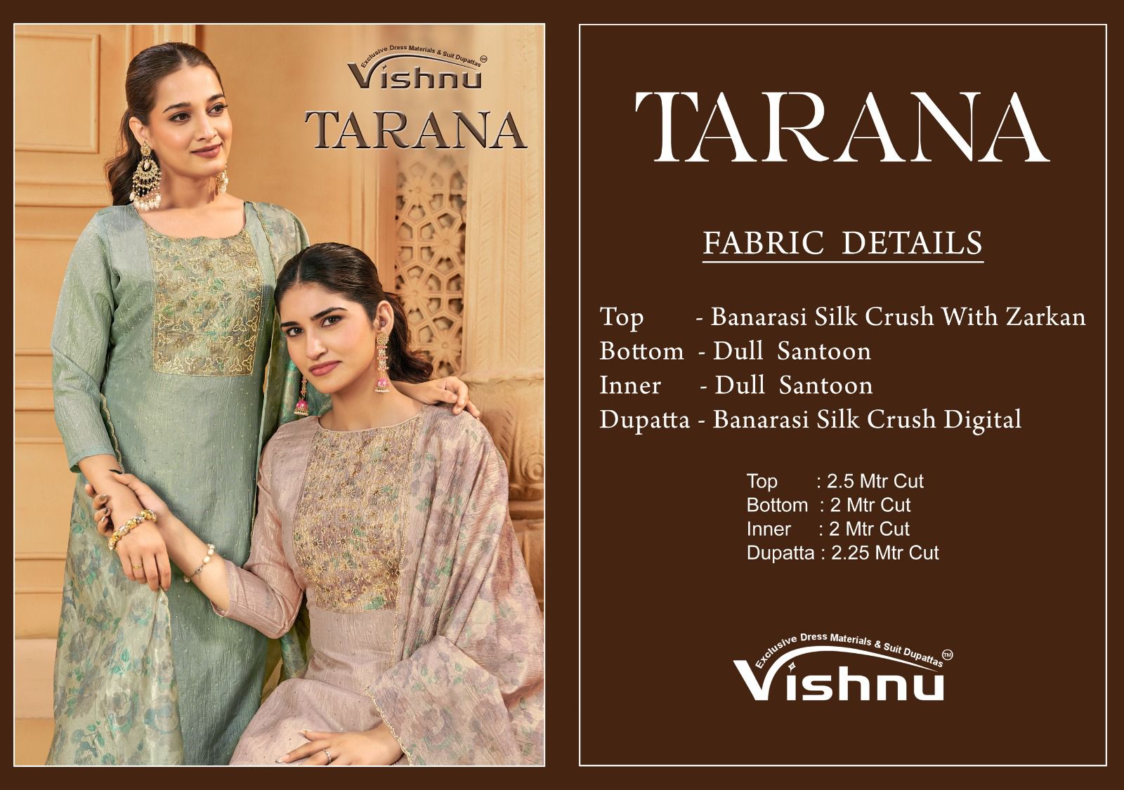 Tarana Vishnu Impex Silk Pant Style Suits Manufacturer Ahmedabad