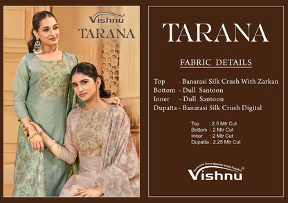 Tarana Vishnu Impex Silk Pant Style Suits Manufacturer Ahmedabad