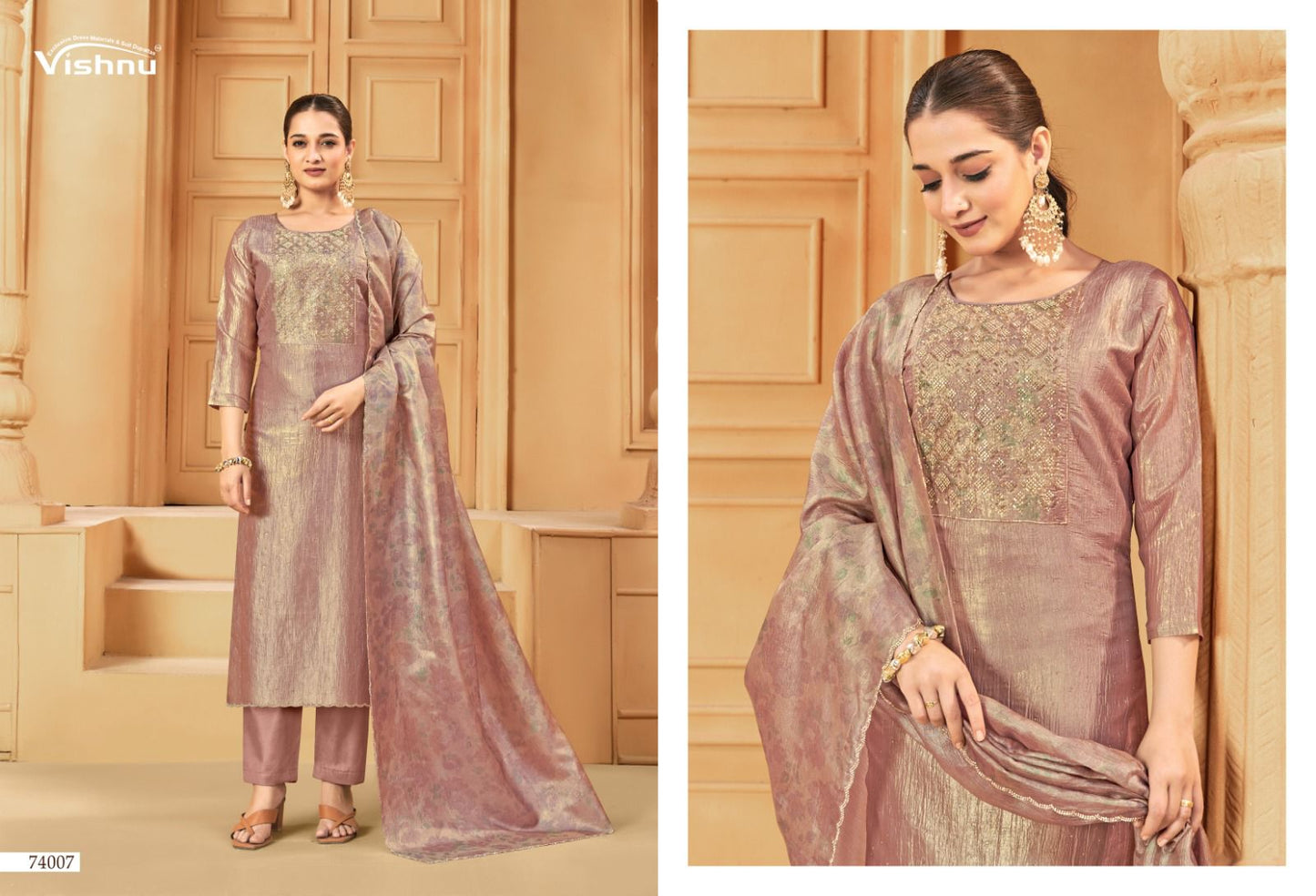 Tarana Vishnu Impex Silk Pant Style Suits Manufacturer Ahmedabad