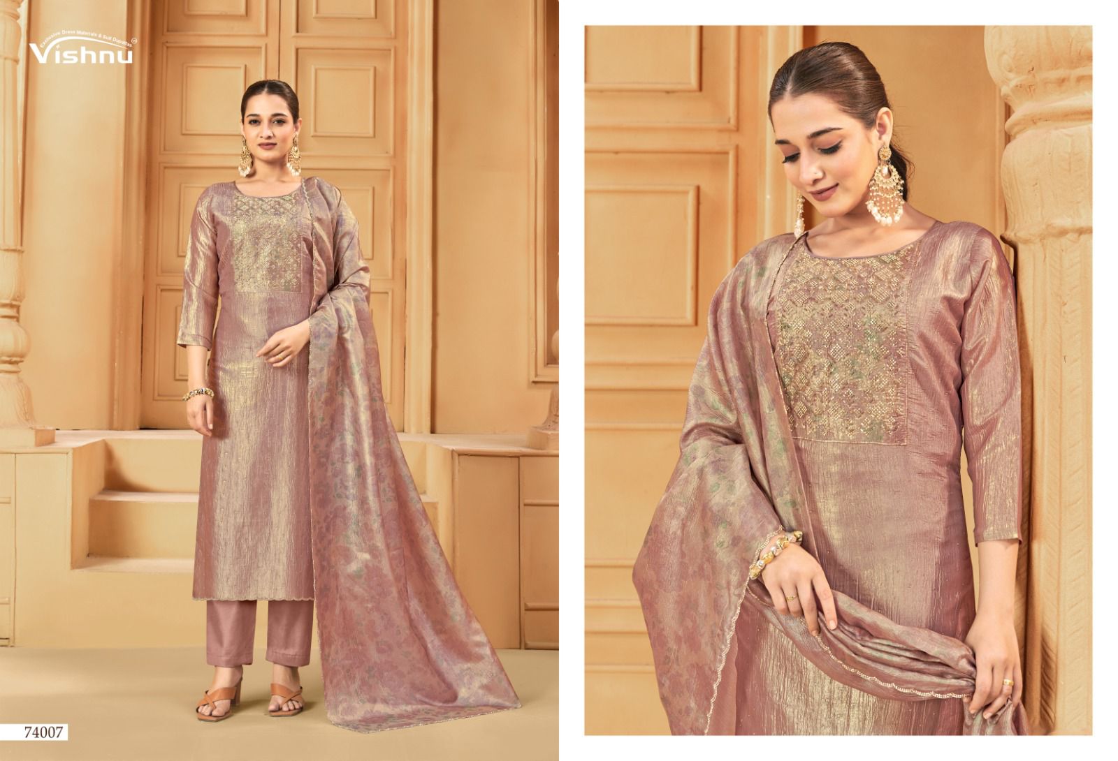 Tarana Vishnu Impex Silk Pant Style Suits Manufacturer Ahmedabad