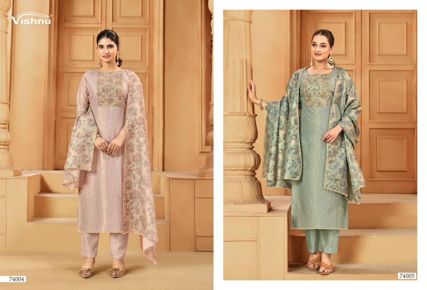 Tarana Vishnu Impex Silk Pant Style Suits Manufacturer Ahmedabad