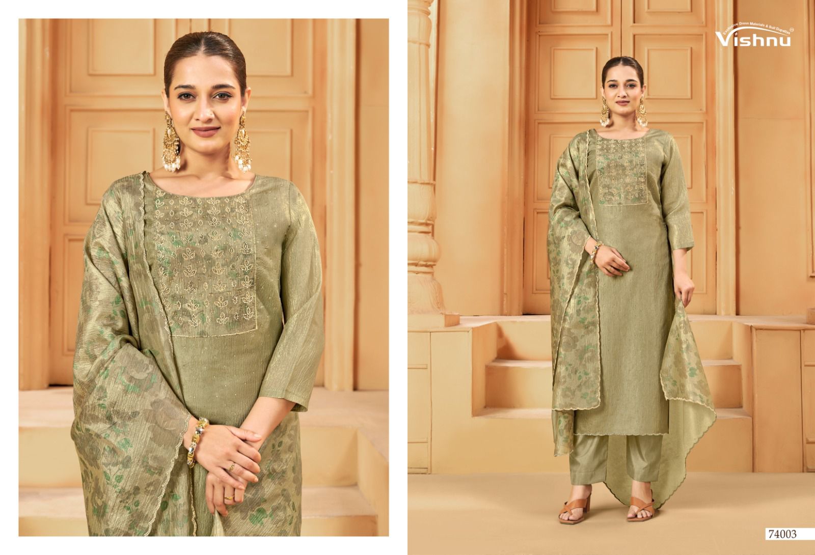 Tarana Vishnu Impex Silk Pant Style Suits Manufacturer Ahmedabad