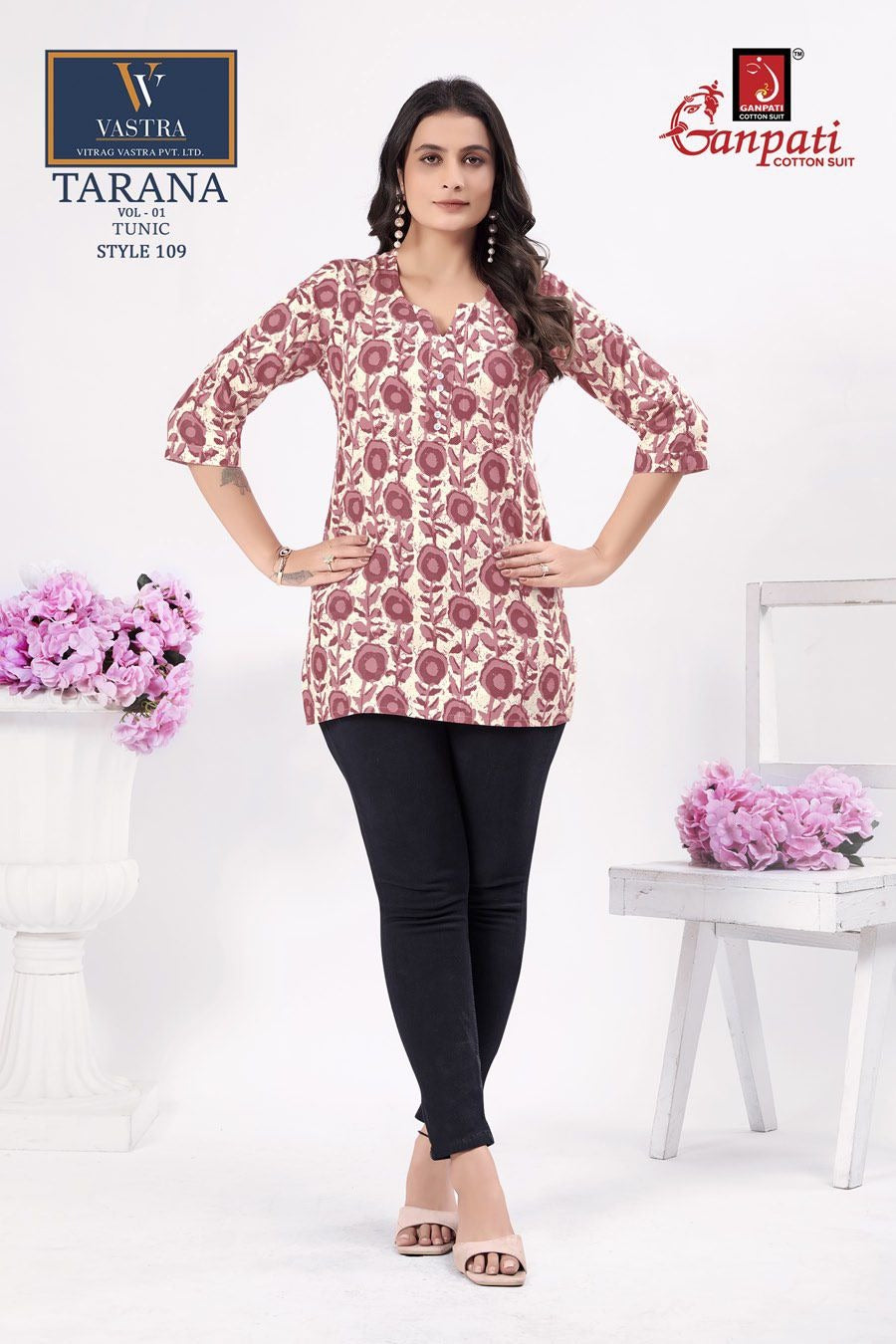 Tarana Vol 1 Ganpati Cotton Cotton Short Kurtis Supplier India