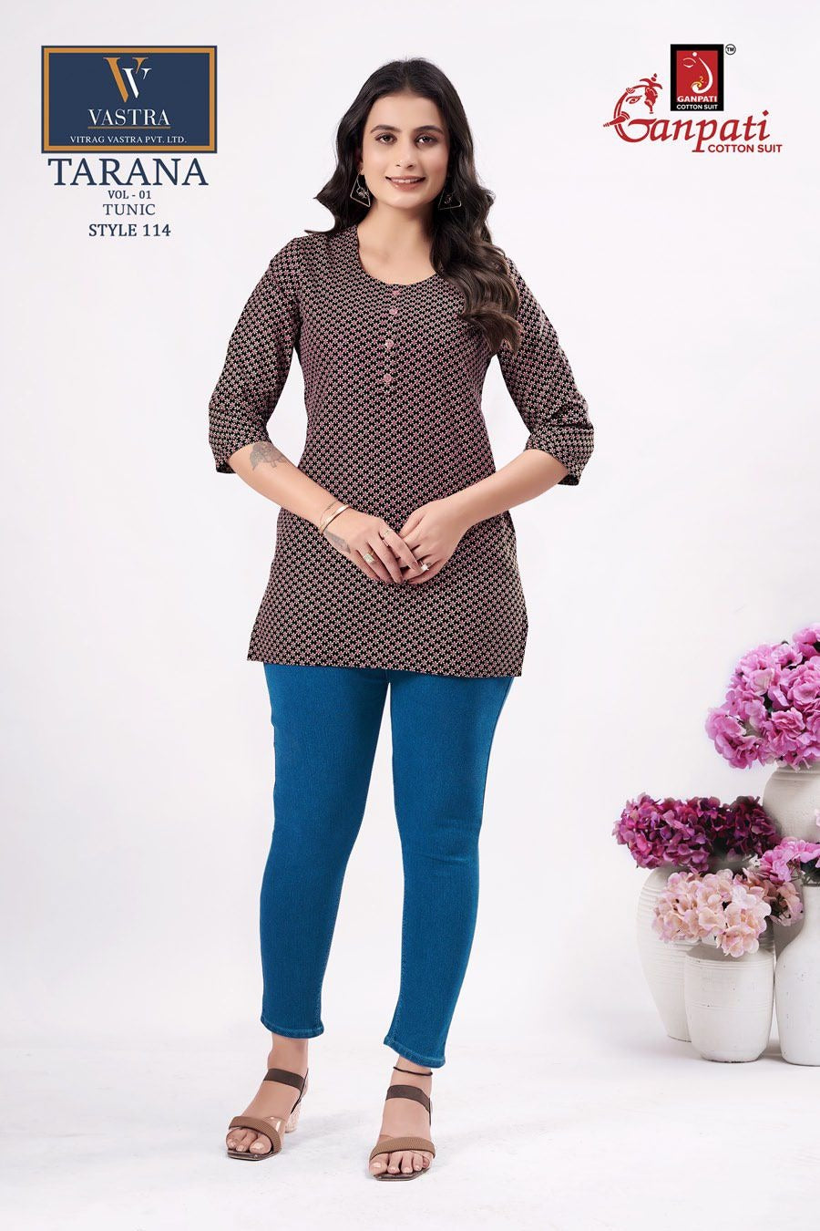Tarana Vol 1 Ganpati Cotton Cotton Short Kurtis Supplier India