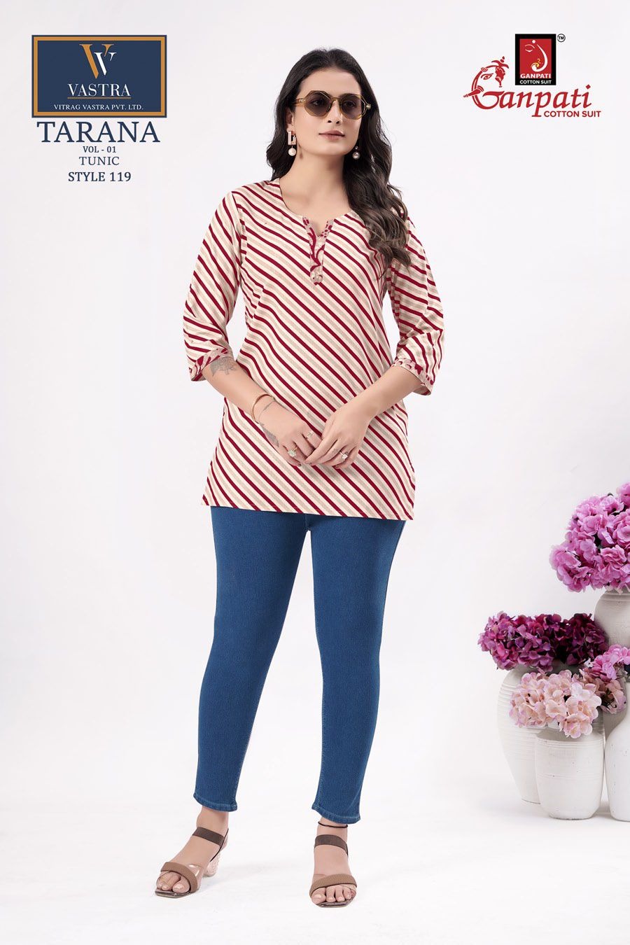 Tarana Vol 1 Ganpati Cotton Cotton Short Kurtis Supplier India