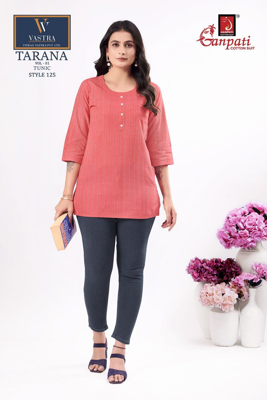 Tarana Vol 1 Ganpati Cotton Cotton Short Kurtis Supplier India