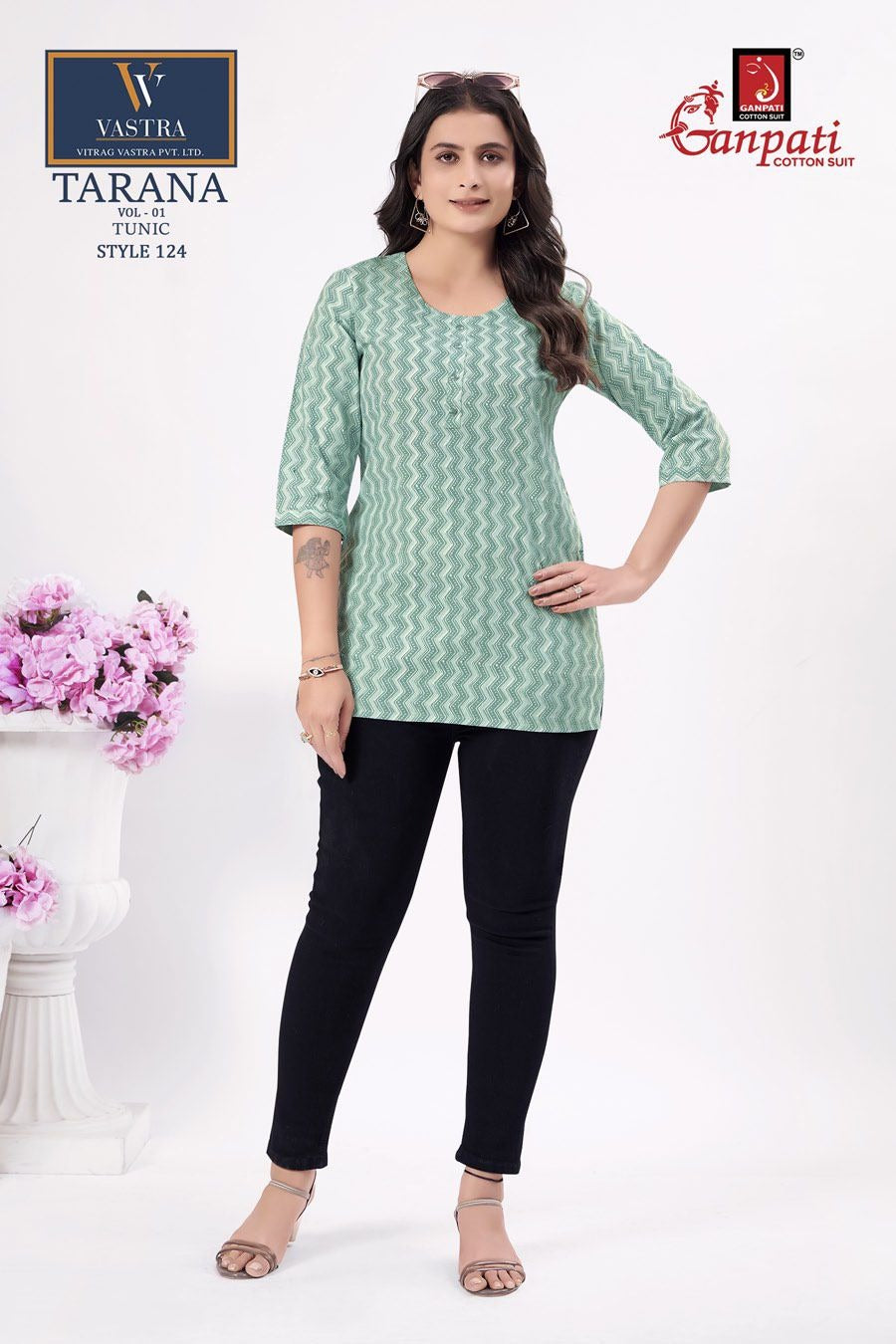 Tarana Vol 1 Ganpati Cotton Cotton Short Kurtis Supplier India