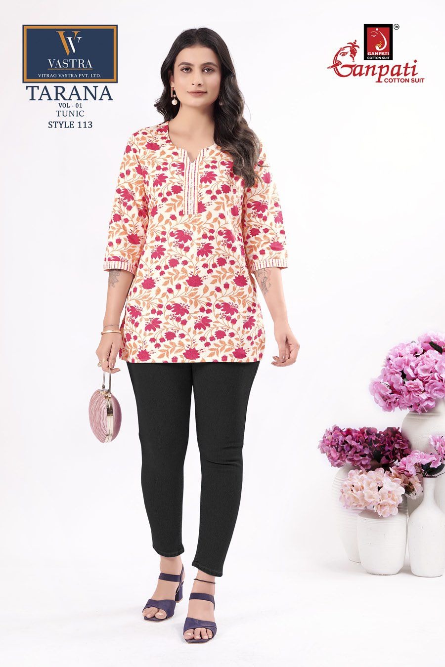Tarana Vol 1 Ganpati Cotton Cotton Short Kurtis Supplier India